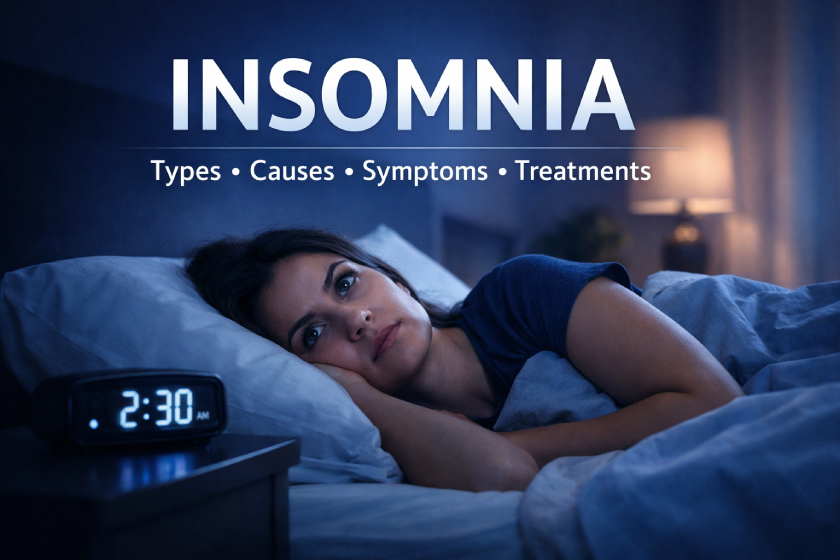 Insomnia types, causes, symptoms and treatment options